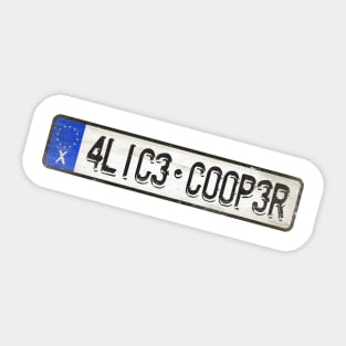Alice Cooper - License Plate Sticker